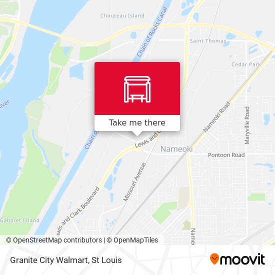 Granite City Walmart map
