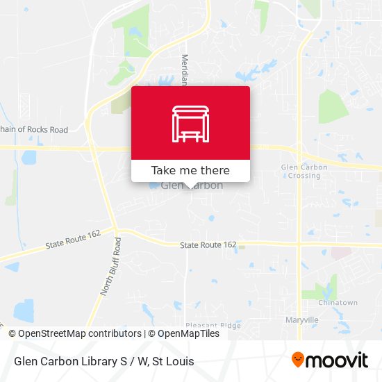 Mapa de Glen Carbon Library S / W