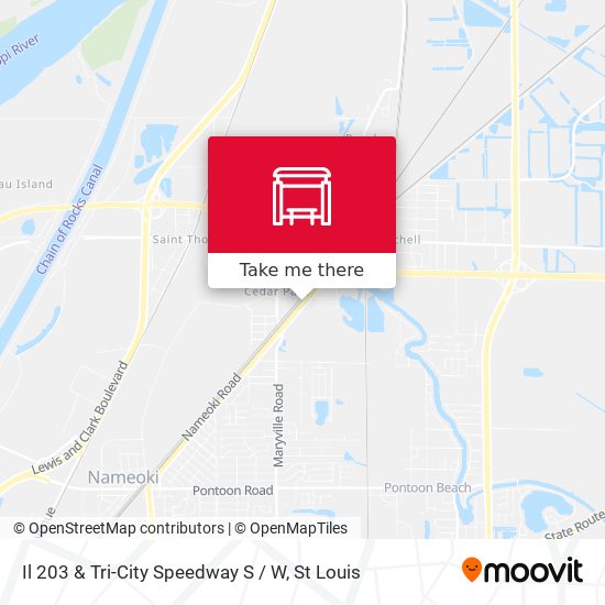 Il 203 & Tri-City Speedway S / W map