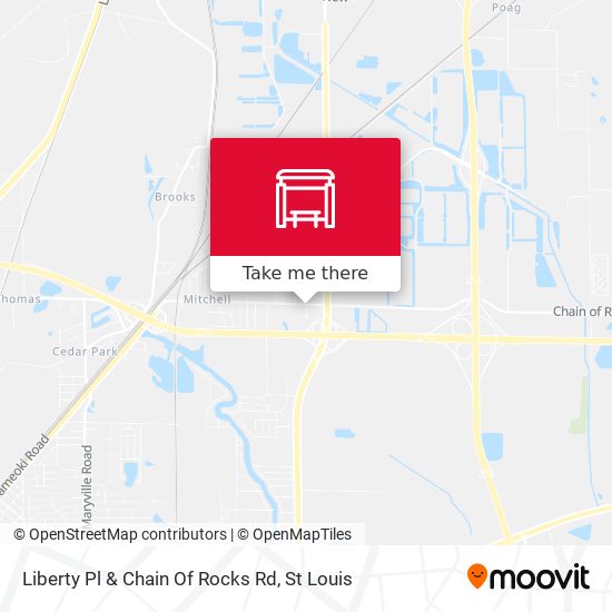 Mapa de Liberty Pl & Chain Of Rocks Rd