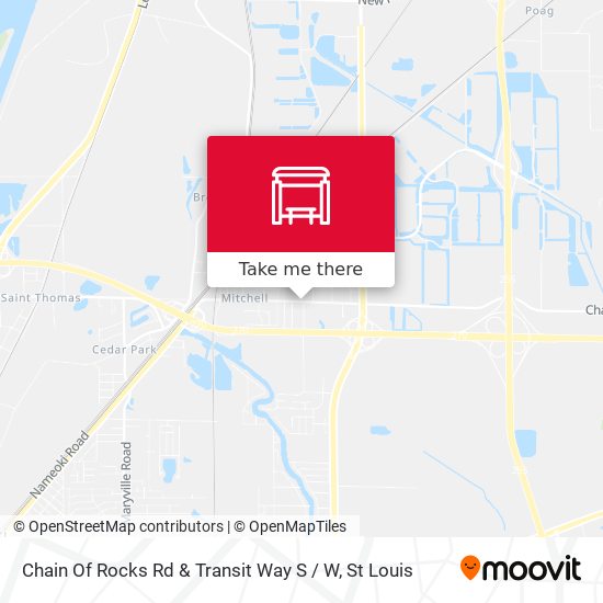 Chain Of Rocks Rd & Transit Way S / W map