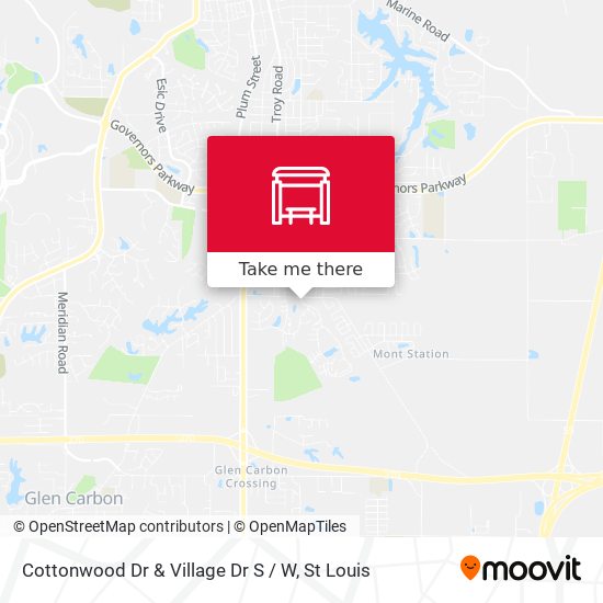 Cottonwood Dr & Village Dr S / W map