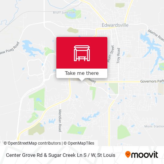 Mapa de Center Grove Rd & Sugar Creek Ln S / W