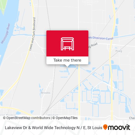 Lakeview Dr & World Wide Technology N / E map