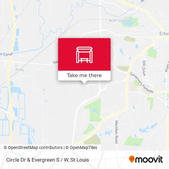 Circle Dr & Evergreen S / W map