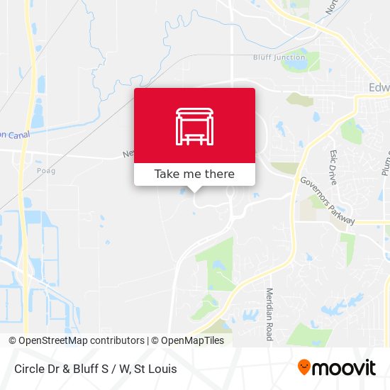 Circle Dr & Bluff S / W map