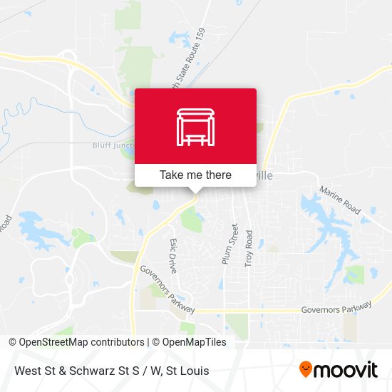 West St & Schwarz St S / W map