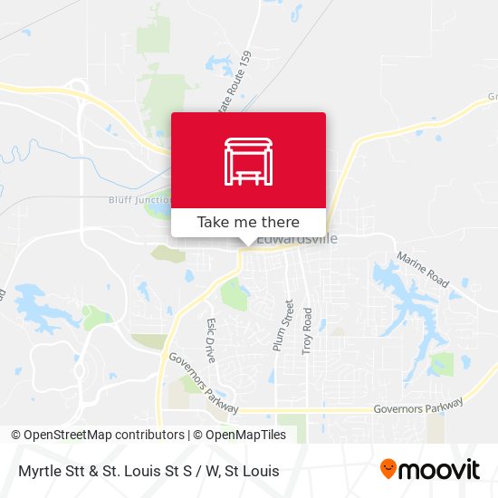 Myrtle Stt & St. Louis St S / W map