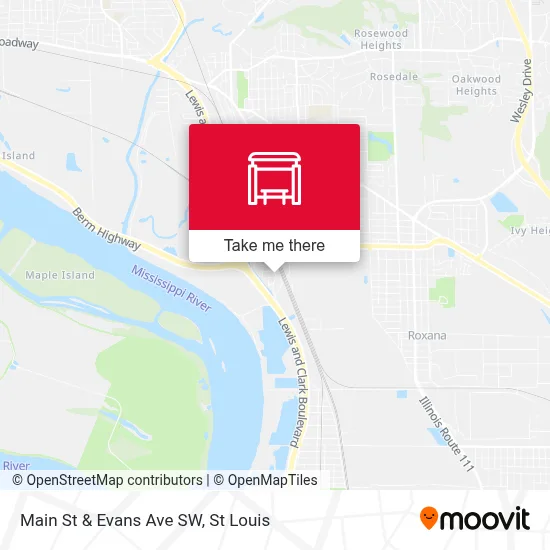 Main St & Evans Ave SW map