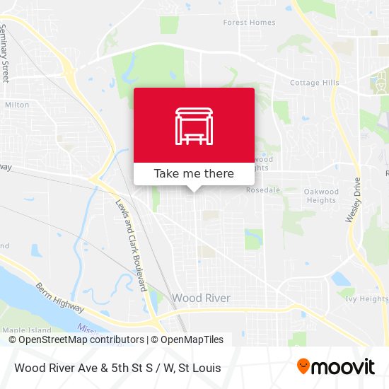 Wood River Ave & 5th St S / W map