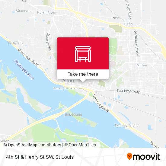 4th St & Henry St SW map