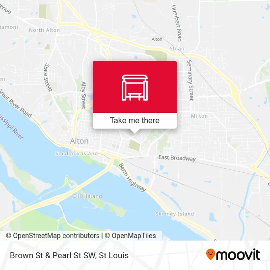 Brown St & Pearl St SW map