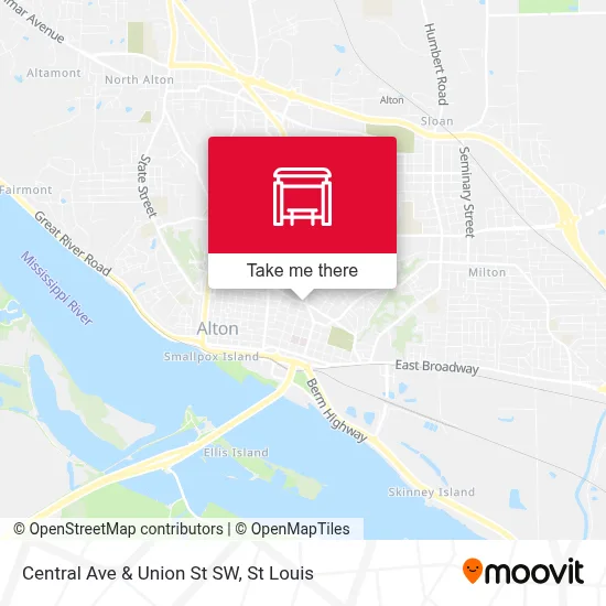 Central Ave & Union St SW map