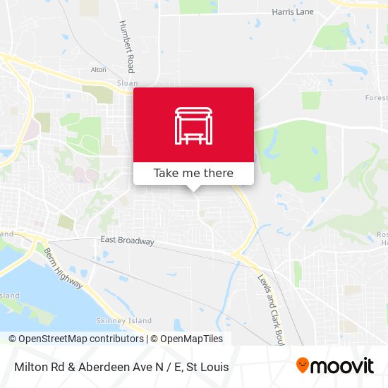 Mapa de Milton Rd & Aberdeen Ave N / E