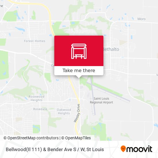 Bellwood(Il 111) & Bender Ave S / W map