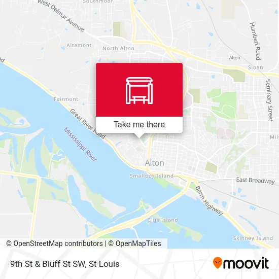 9th St & Bluff St SW map