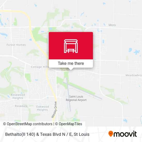 Mapa de Bethalto(Il 140) & Texas Blvd N / E