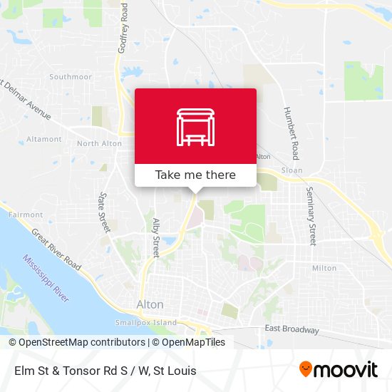Elm St & Tonsor Rd S / W map
