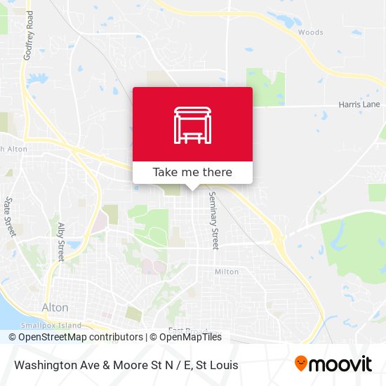 Washington Ave & Moore St N / E map