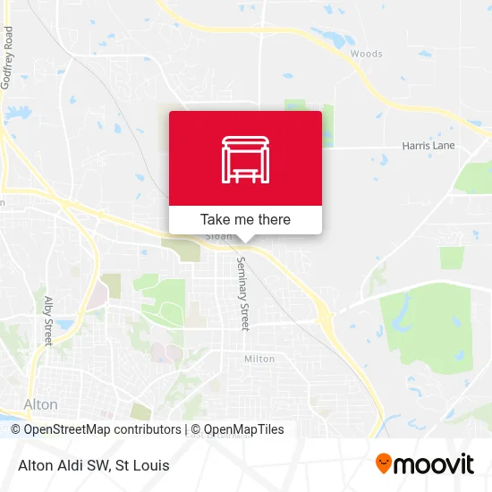 Alton Aldi SW map
