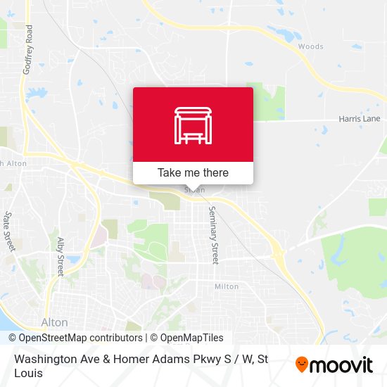 Washington Ave & Homer Adams Pkwy S / W map
