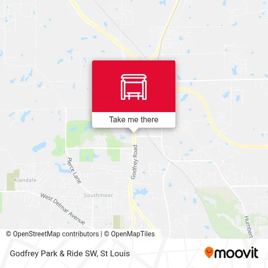 Godfrey Park & Ride SW map