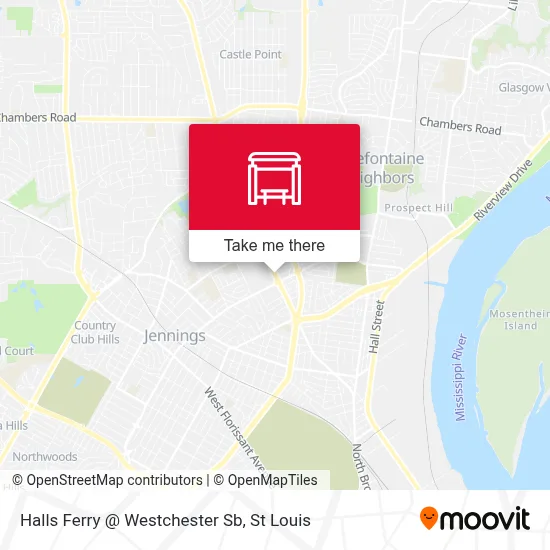 Halls Ferry @ Westchester Sb map