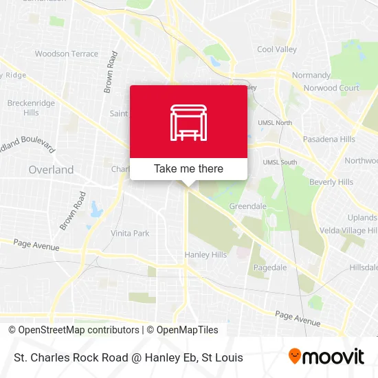 St. Charles Rock Road @ Hanley Eb map