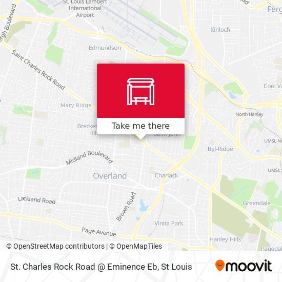 Mapa de St. Charles Rock Road @ Eminence Eb