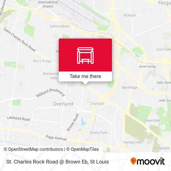 St. Charles Rock Road @ Brown Eb map