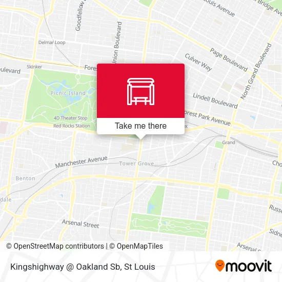 Mapa de Kingshighway @ Oakland Sb
