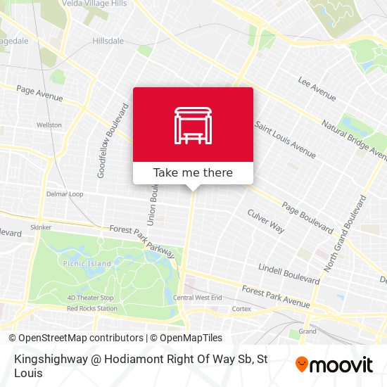 Mapa de Kingshighway @ Hodiamont Right Of Way Sb