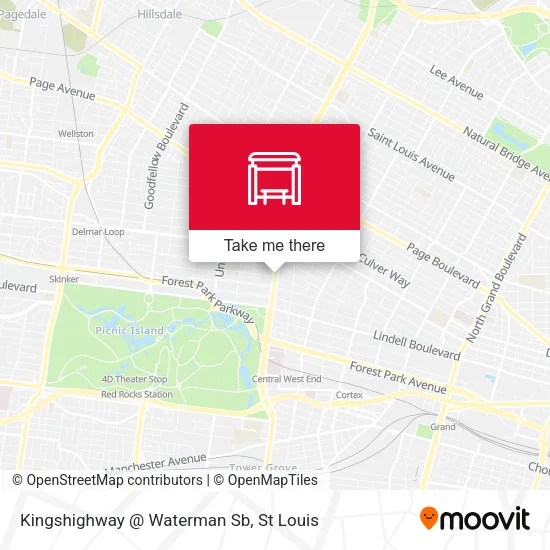Mapa de Kingshighway @ Waterman Sb
