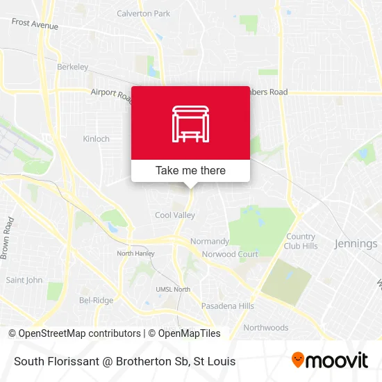 South Florissant @ Brotherton Sb map