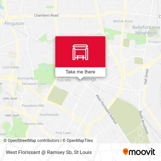 West Florissant @ Ramsey Sb map