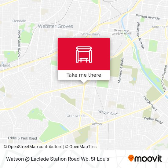 Watson @ Laclede Station Road Wb map