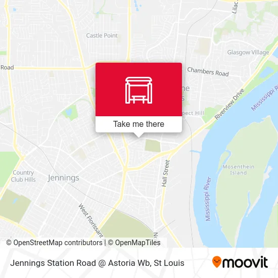 Jennings Station Road @ Astoria Wb map