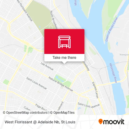 West Florissant @ Adelaide Nb map