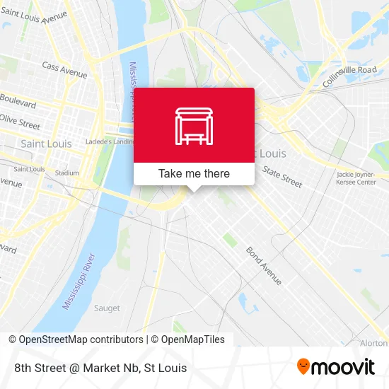 Mapa de 8th Street @ Market Nb
