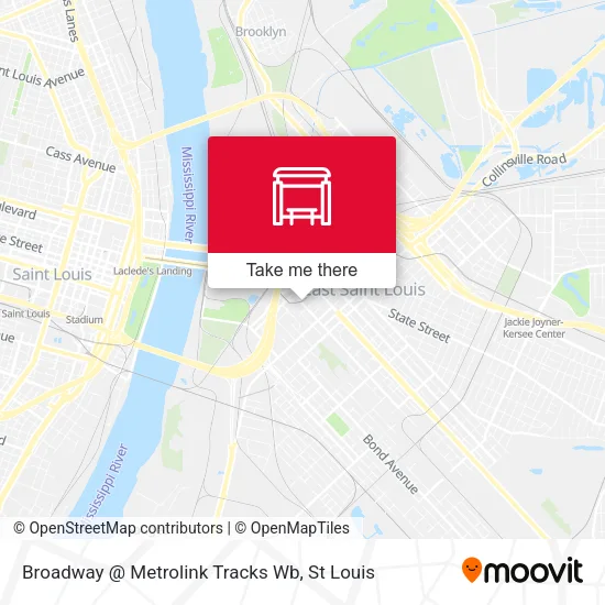 Mapa de Broadway @ Metrolink Tracks Wb