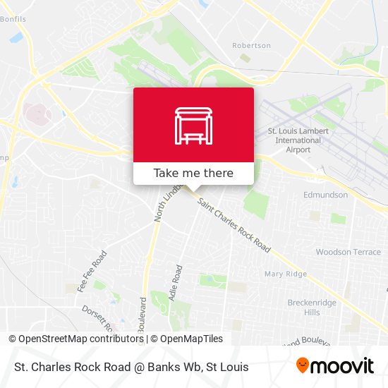St. Charles Rock Road @ Banks Wb map
