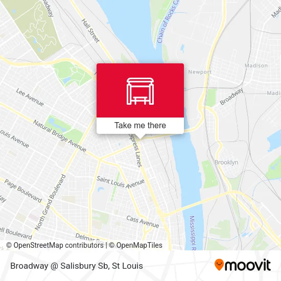 Broadway @ Salisbury Sb map