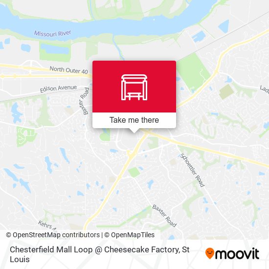 Mapa de Chesterfield Mall Loop @ Cheesecake Factory