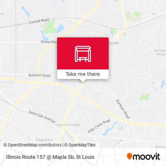 Illinois Route 157 @ Maple Sb map