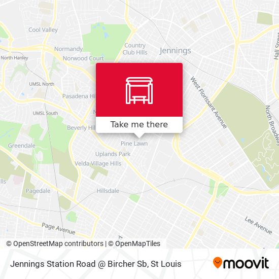 Mapa de Jennings Station Road @ Bircher Sb