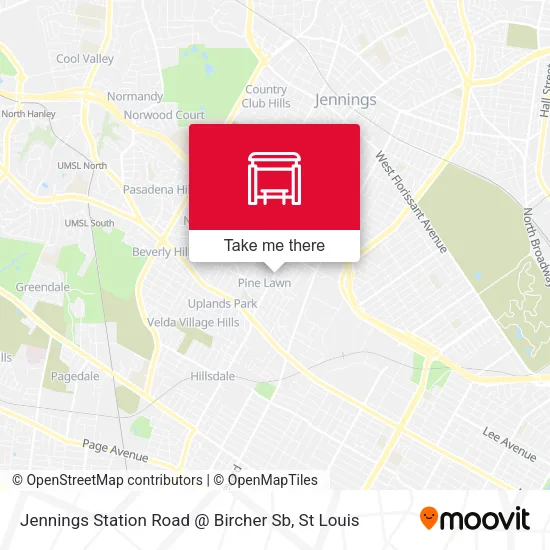 Mapa de Jennings Station Road @ Bircher Sb