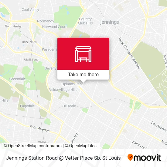 Mapa de Jennings Station Road @ Vetter Place Sb