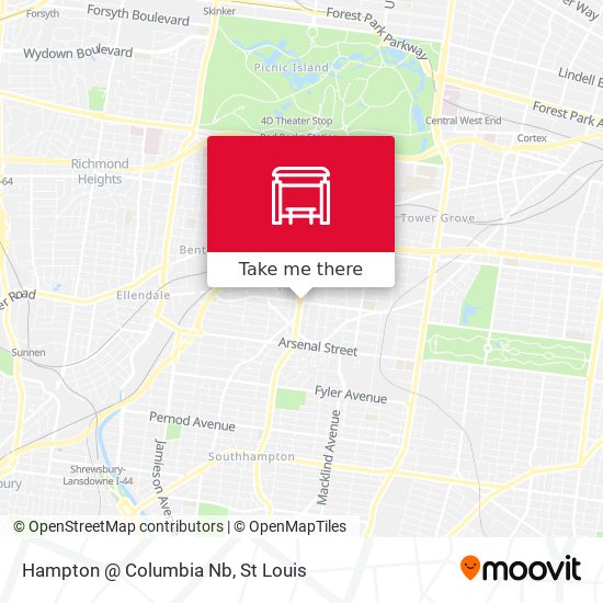 Hampton @ Columbia Nb map