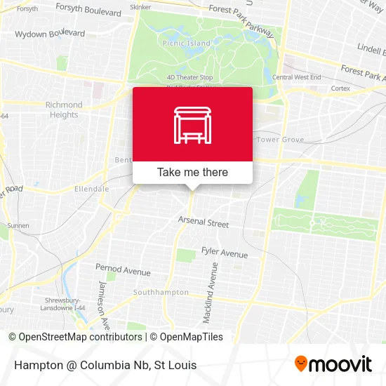 Hampton @ Columbia Nb map
