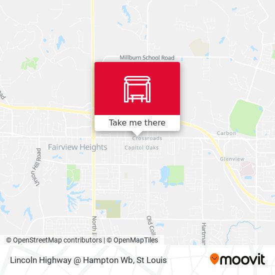 Lincoln Highway @ Hampton Wb map